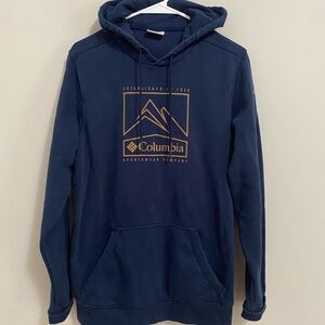 Columbia Men's Dark Blue Hoodie with Gold Logo